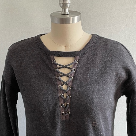 American Eagle Outfitters Lace-up Sweatshirt Dress- Size XS- NWT - Picture 2 of 7
